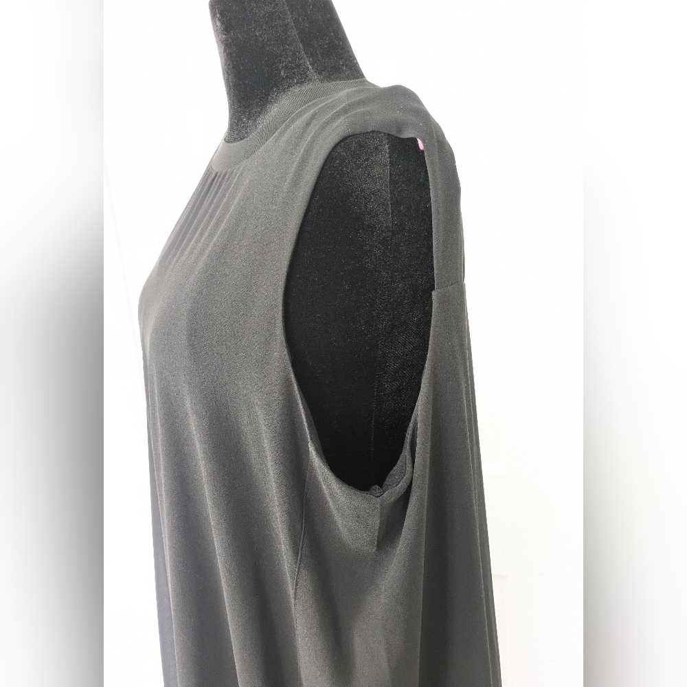 Lisa Rinna Collection Tulip Hem Sleeveless Black Tunic Dress Size 1X Chiffon - Picture 9 of 14